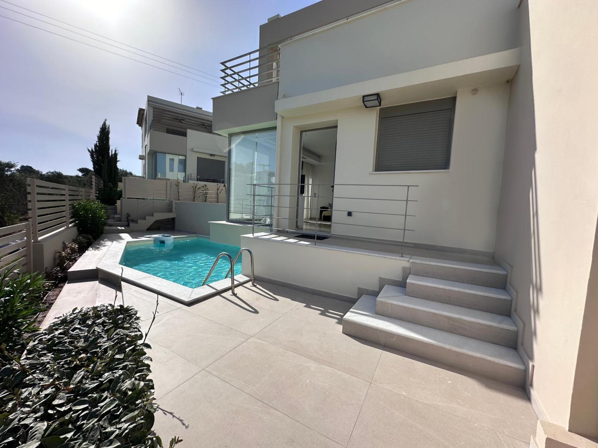 Rvg Rania House With Pool Apartman Pórto Héli Kültér fotó